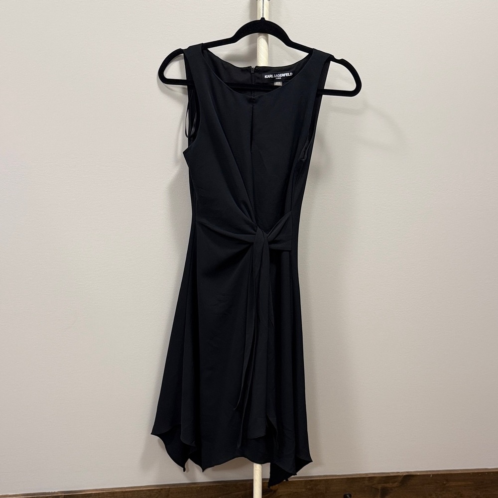 Karl Lagerfeld Black Asymmetrical Dress